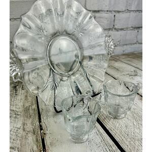 Matching Set of Fostoria Etched Glass